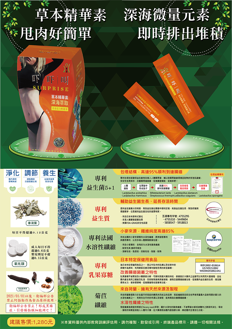 腸道保健產品推薦 - 吓吓叫草本精華素(水溶性纖維,直入大腸,體內菌發酵分解,喚起生理活化功能)